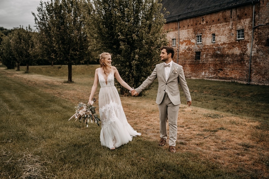 Shabby Chic Elopement Hochzeit auf Schloss Diersfordt